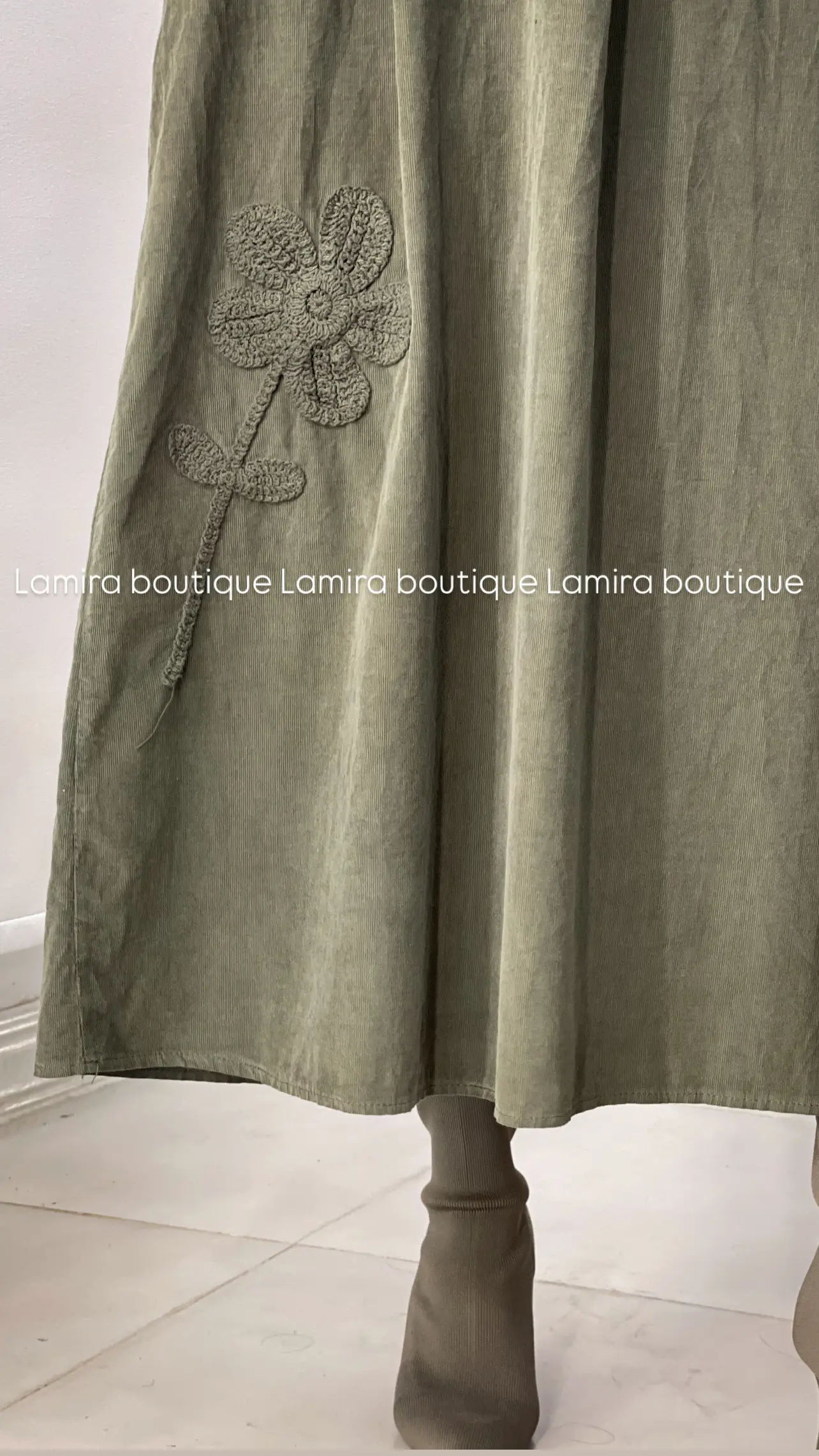 پیراهن مخمل کبریتی ایتالیایی پاییزه طرح تک گل